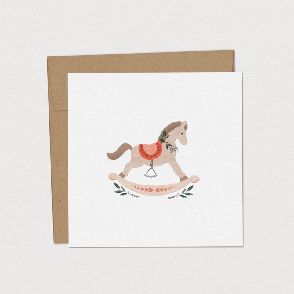 Greeting Card - Rocking Horse