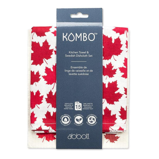Maple Leaf Swedish Sponge & Kitchen Tea Towel | prettycleanshop.myshopify.com
