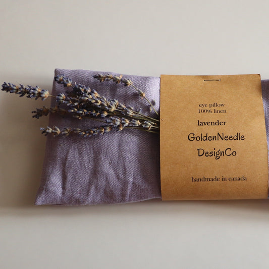 Linen Weighted Eye Pillow - Lavender | prettycleanshop.myshopify.com