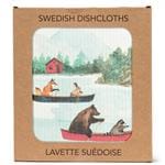 Reusable Swedish Sponge - Animals in Canoe | prettycleanshop