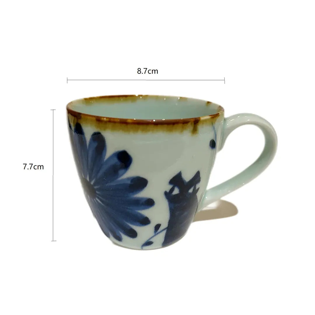 Blue Cat Handmade Mug-Coffee & Tea Cups-Pretty Clean Shop