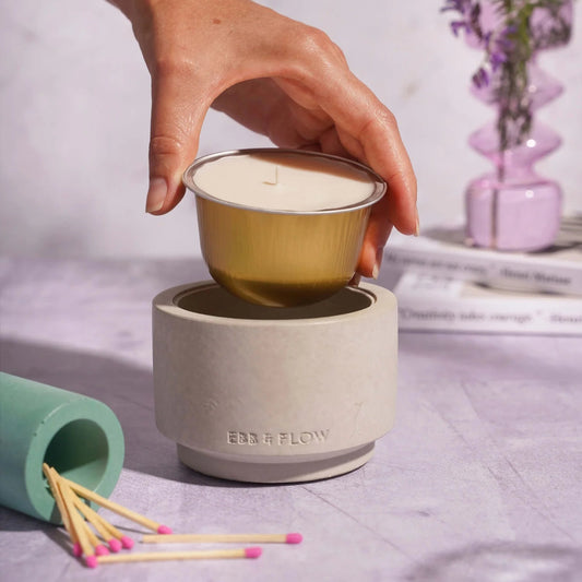 Refillable Concrete Candle Set