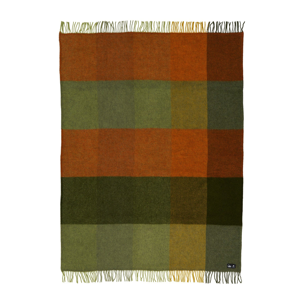 Check Green Gotland & Lambswool Throw