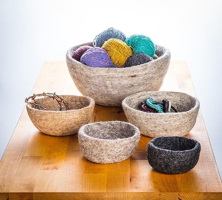 Felt Nesting Bowls - Set of 4 | prettycleanshop