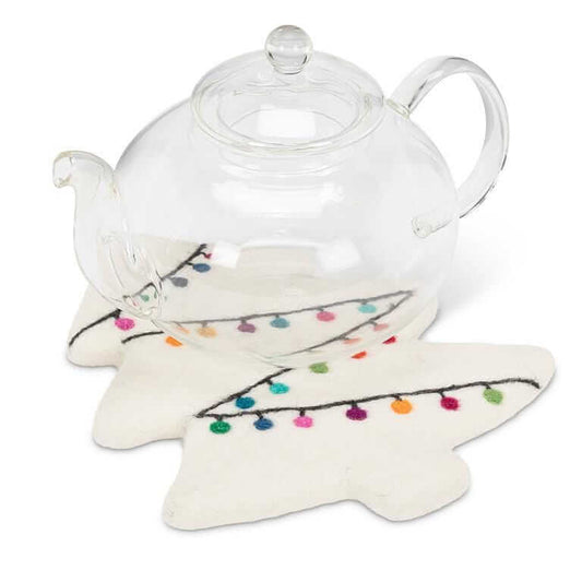 Festive Tree with Lightstring Trivet-Pretty Clean Shop