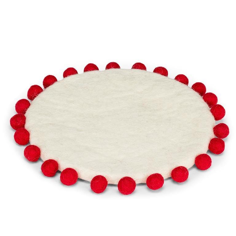 Pompom Edge Trivet Holiday | prettycleanshop