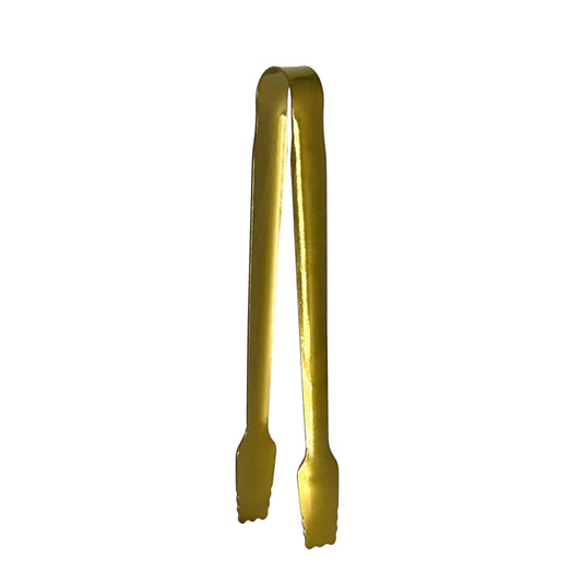 Metal Small Serving Tongs - Gold Finish