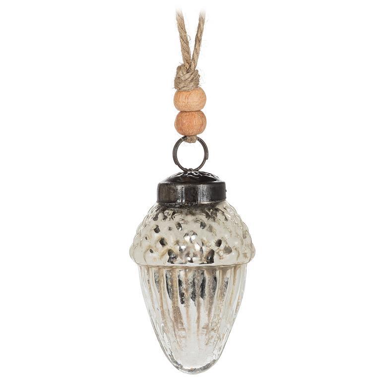Silver Acorn Ornament