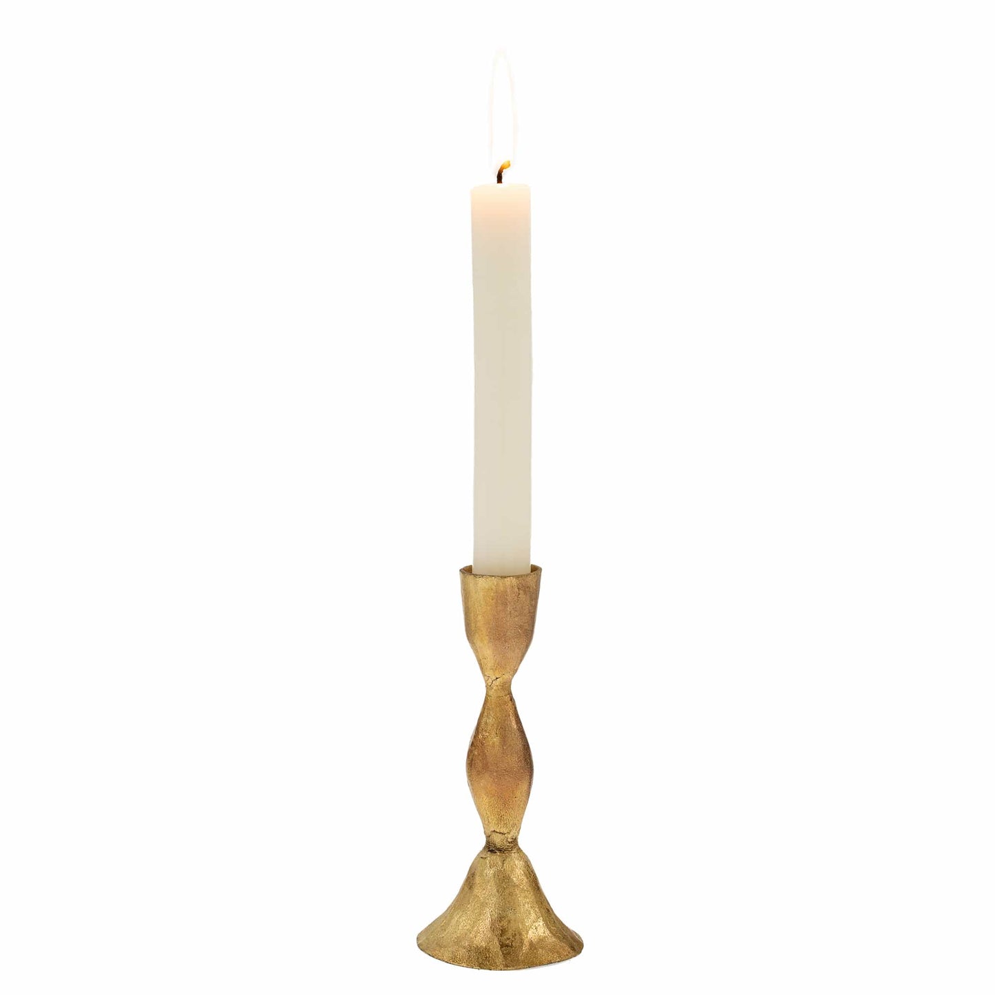 Zora Forged Candlestick - Gold-Candle Holders-Pretty Clean Shop