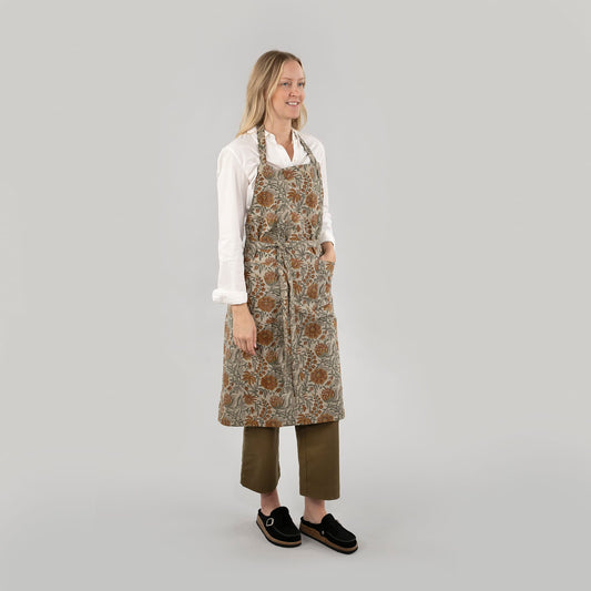 Block Print Apron | prettycleanshop.myshopify.com