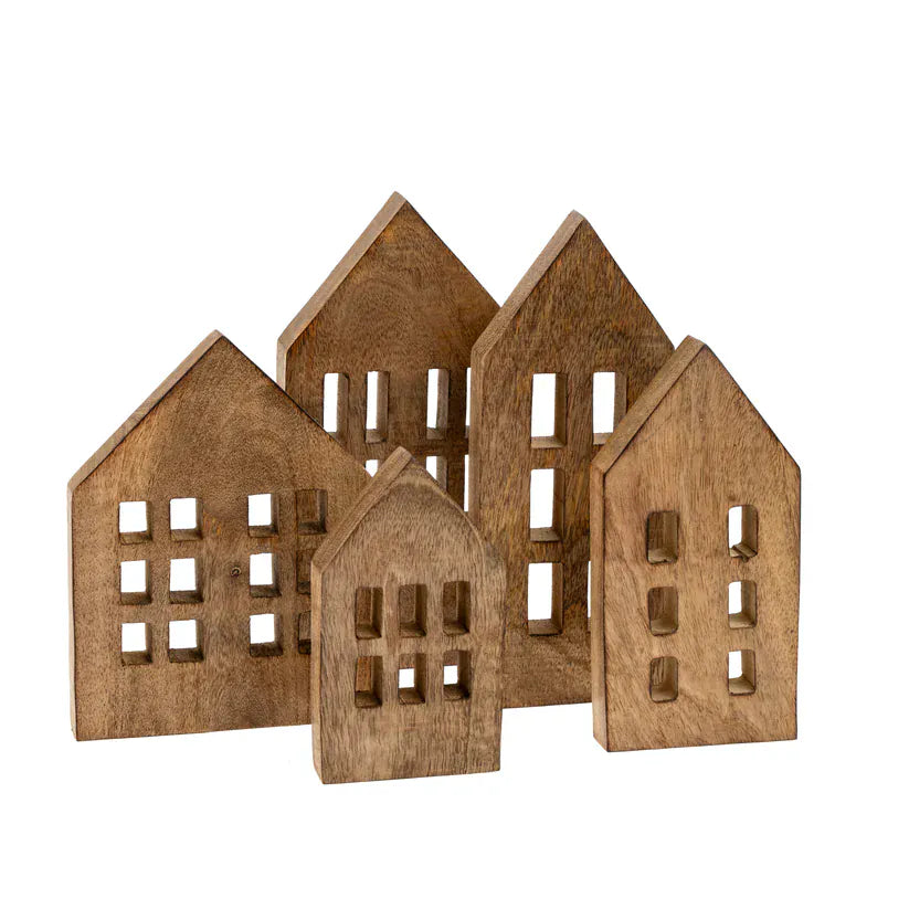 Wooden Winter House - Set of 5 | prettycleanshop
