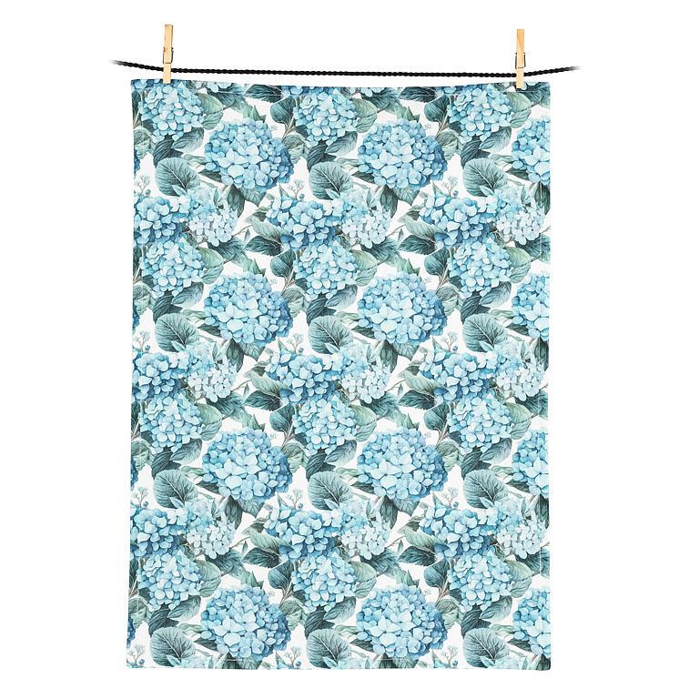 Hydrangeas Kitchen Tea Towel 20x28''L
