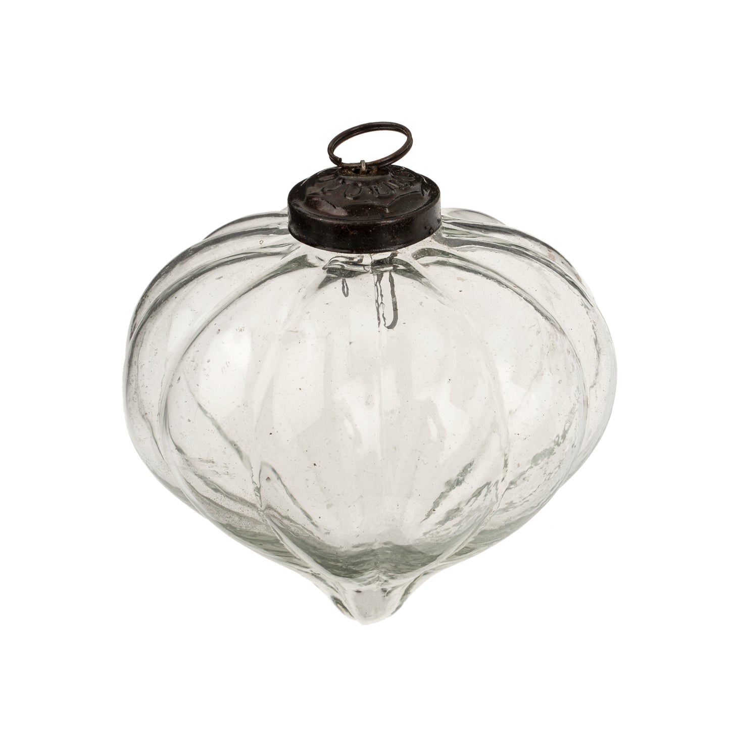 Silverfrost Holiday Onion Ornament, Clear