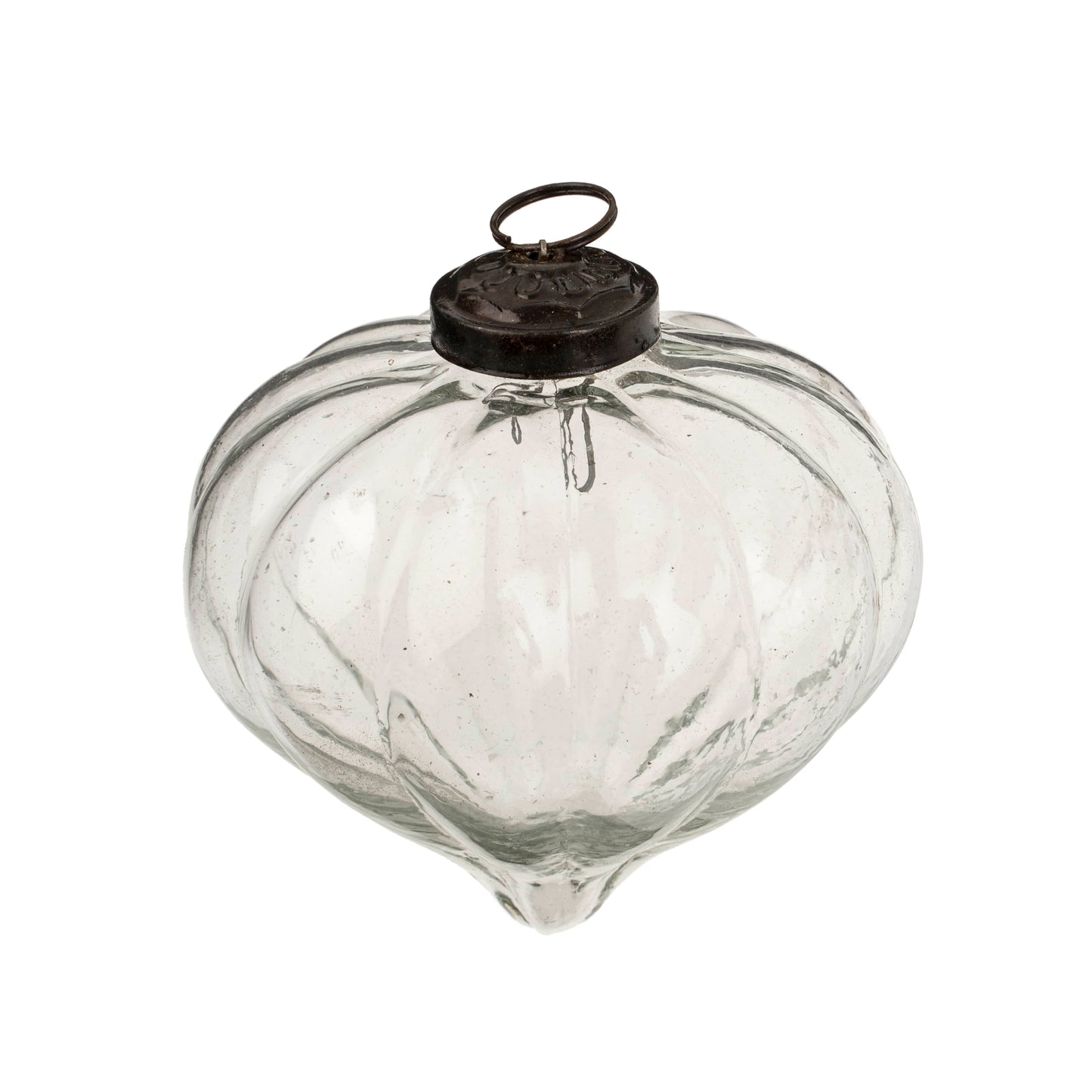Silverfrost Glass Holiday Onion Ornament, Clear | prettycleanshop