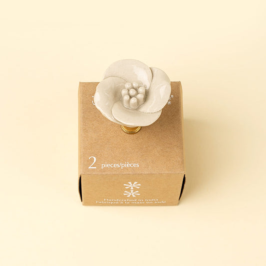Flower Ceramic Knobs (Set of 2) | prettycleanshop.myshopify.com