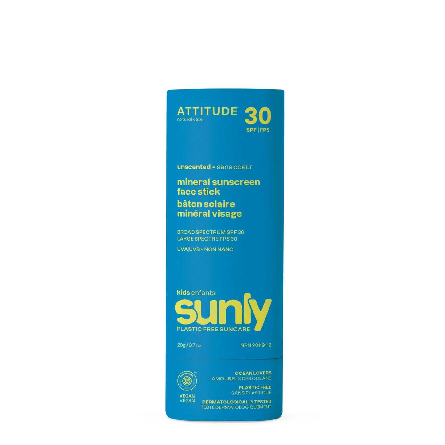 Kids mineral sunscreen FACE stick SPF 30 (20g)