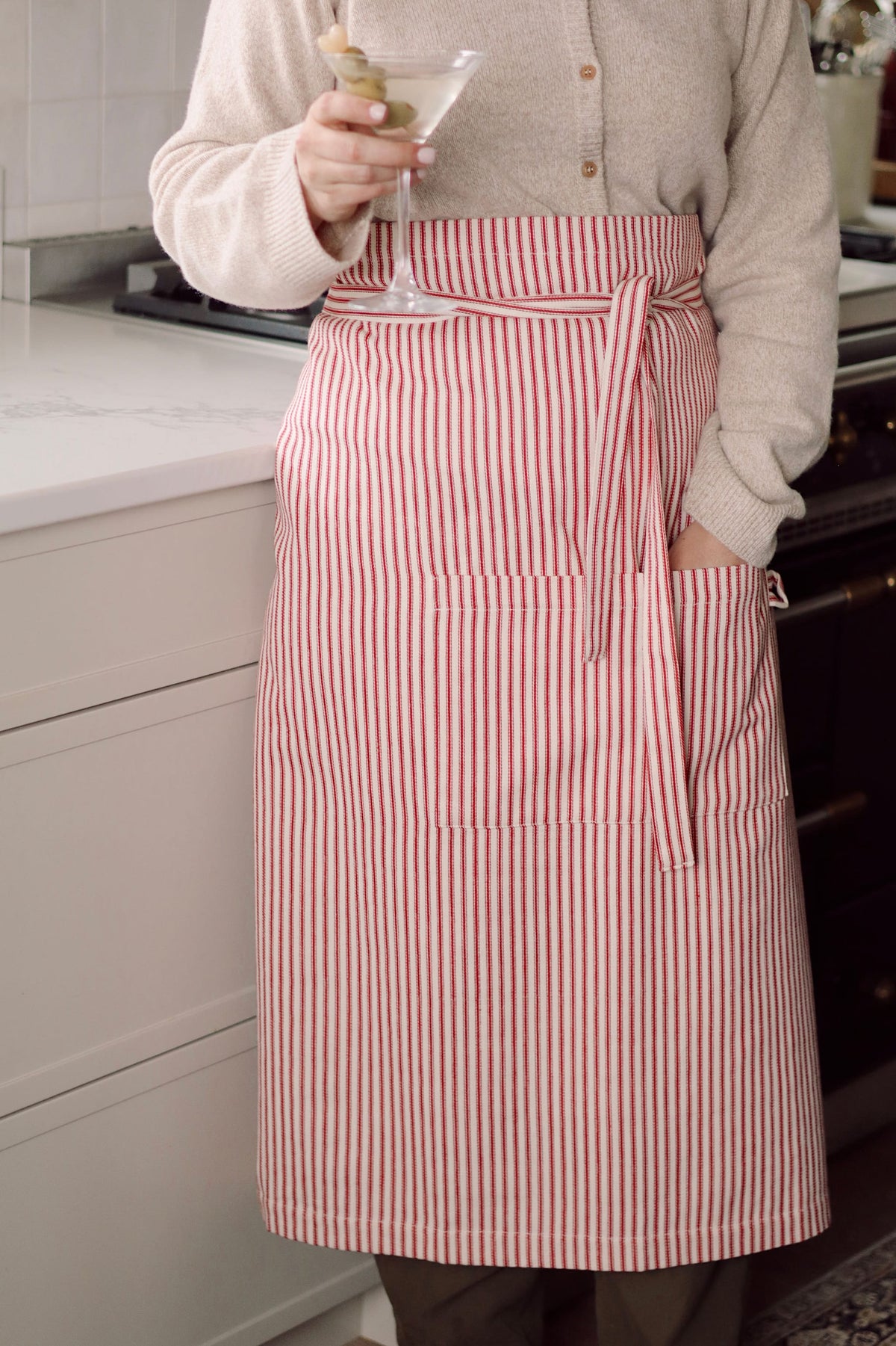 Ticking Butcher's Apron-Pretty Clean Shop