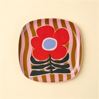 Decorative Enameled Tray - Square