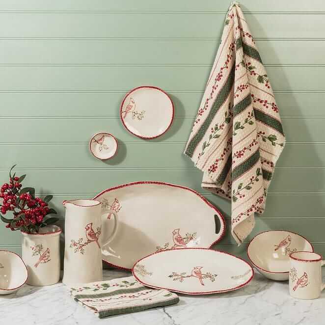 Hollyberry Stripes Kitchen Towel-Pretty Clean Shop