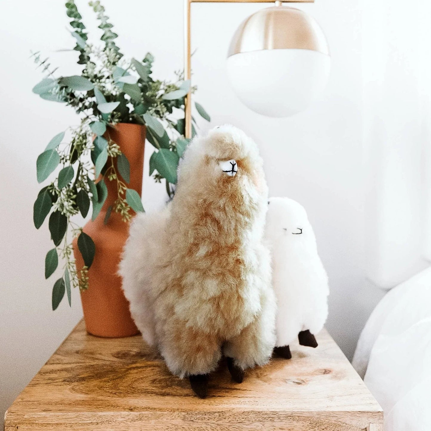 Alpaca Fur Standing Alpaca Stuffy