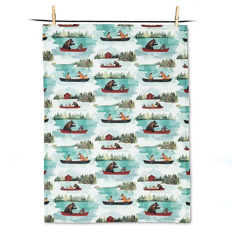 Animals in Canoe Kitchen Tea Towel | prettycleanshop