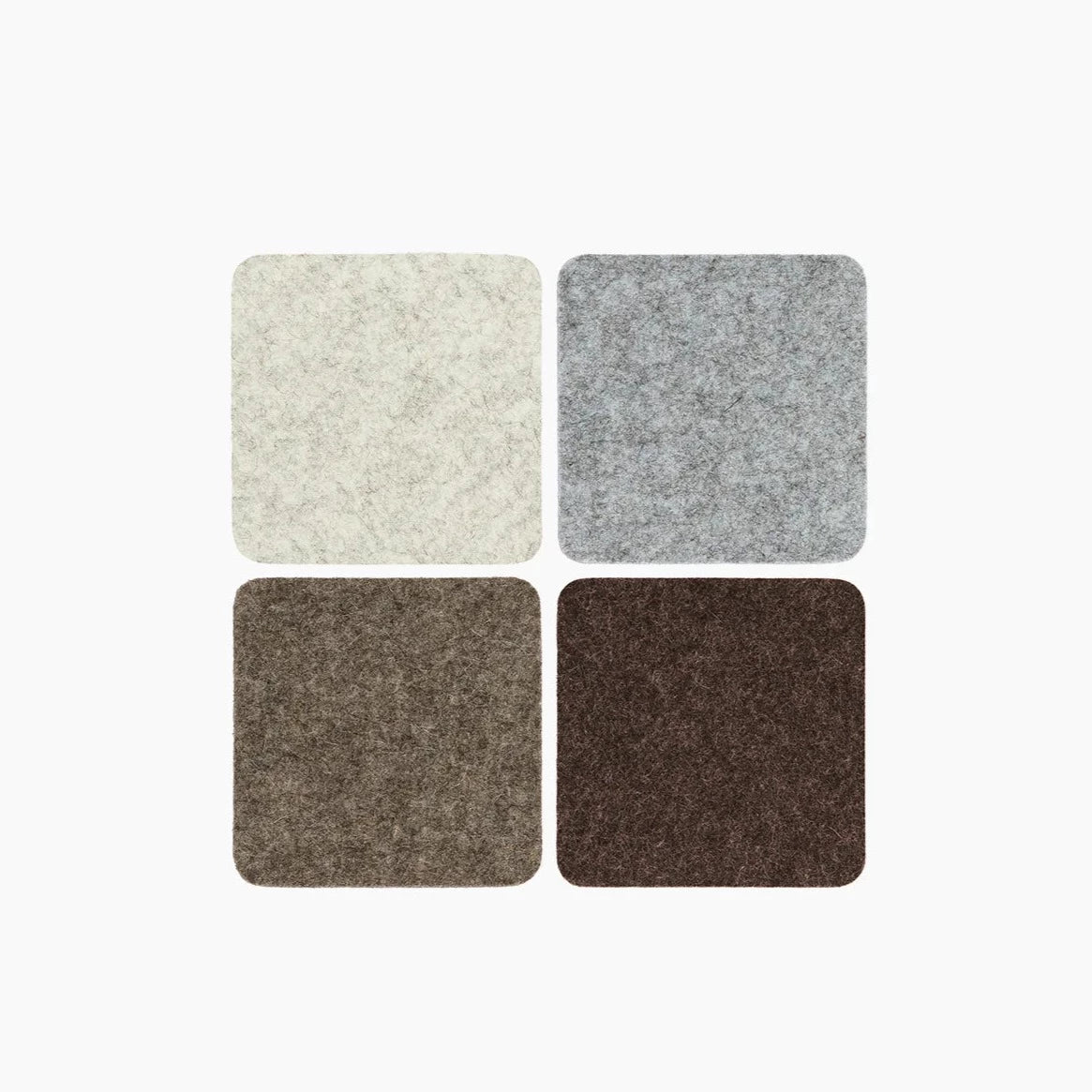 Bierfilzl Merino Wool Felt Square Coaster Multi 4 Pack