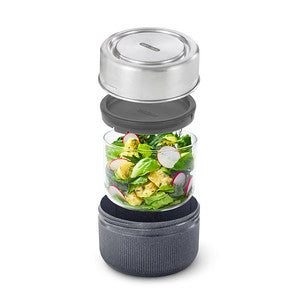 Glass Lunch Pot & Case - Slate