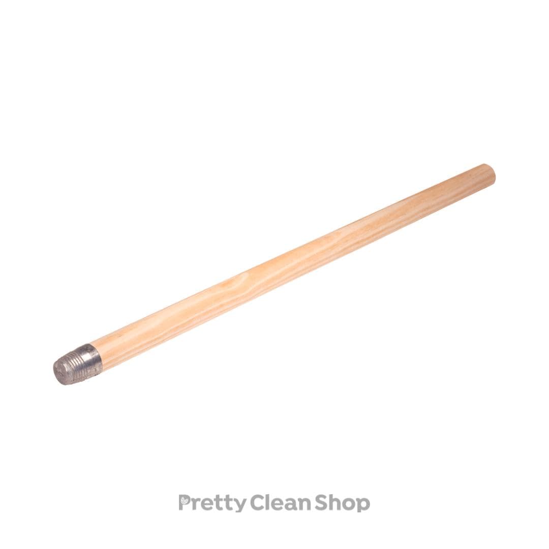 Broom Handle - Pine Wood with Metal Thread | prettycleanshop