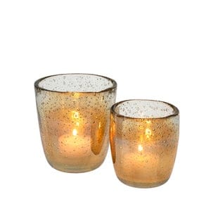 Bubble Glass Votive, Gold Luster | prettycleanshop.myshopify.com