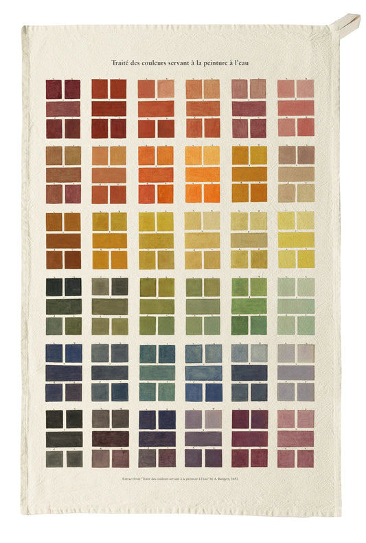 Organic Cotton Tea Towel - Watercolour Swatches