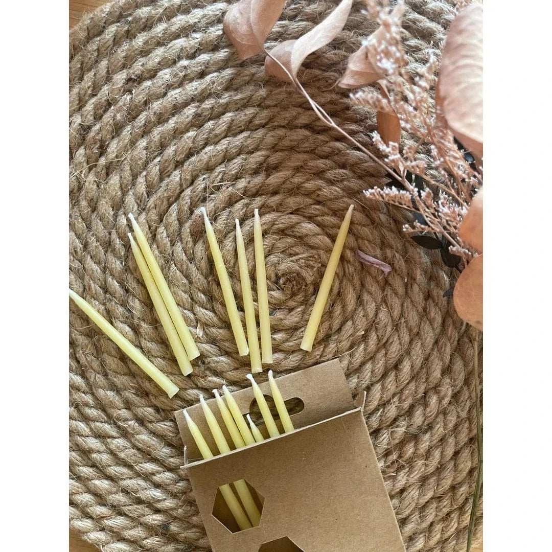 Beeswax Birthday Candles (Box of 16) | prettycleanshop