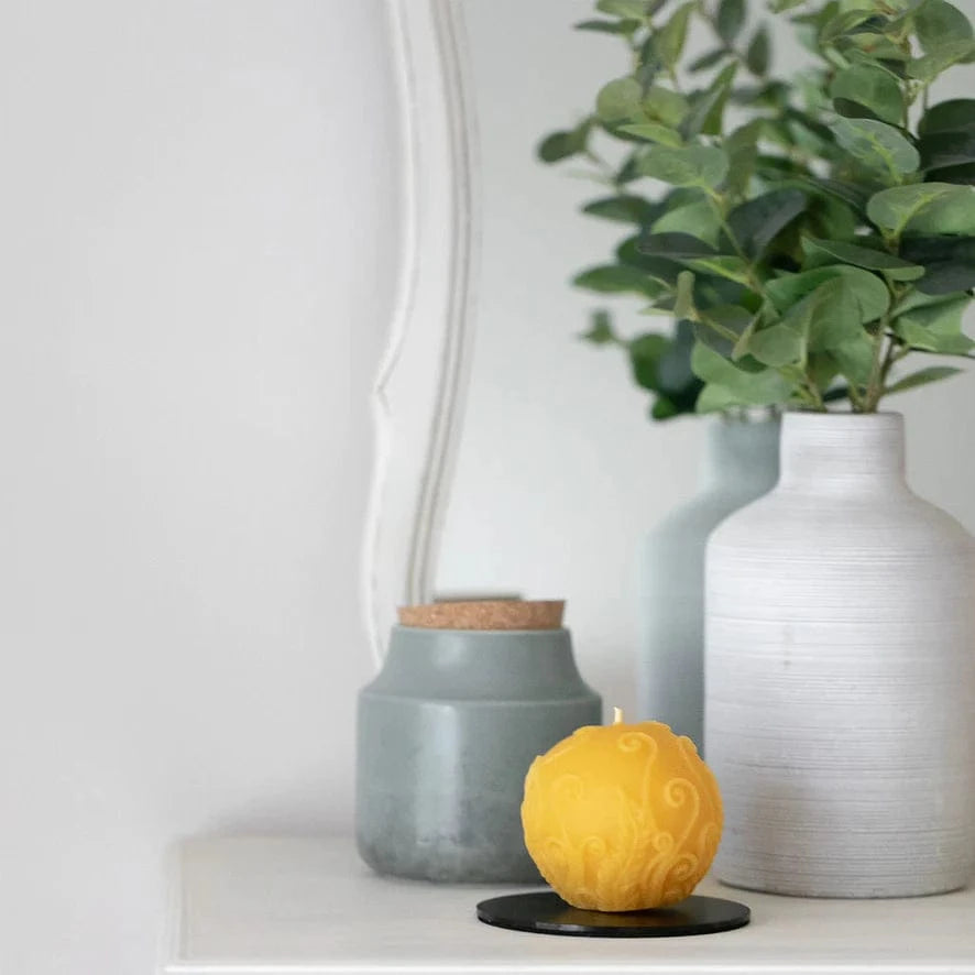 Beeswax Candle - Rustic Fern Globe | prettycleanshop