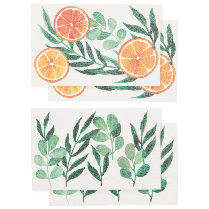 Compostable Pop Up Sponges Cedar & Citrus - Set of 4-Pretty Clean Shop