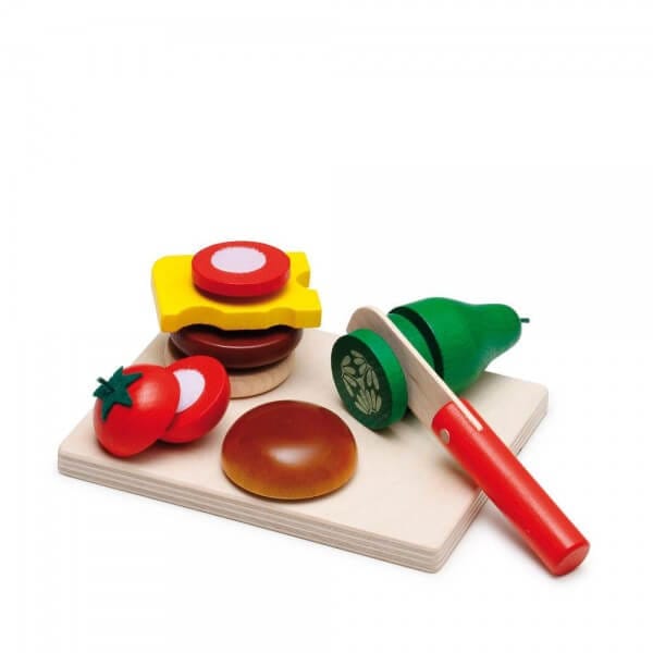 Wooden Food Set - Cheeseburger-Toy Kitchens & Play Food-Pretty Clean Shop