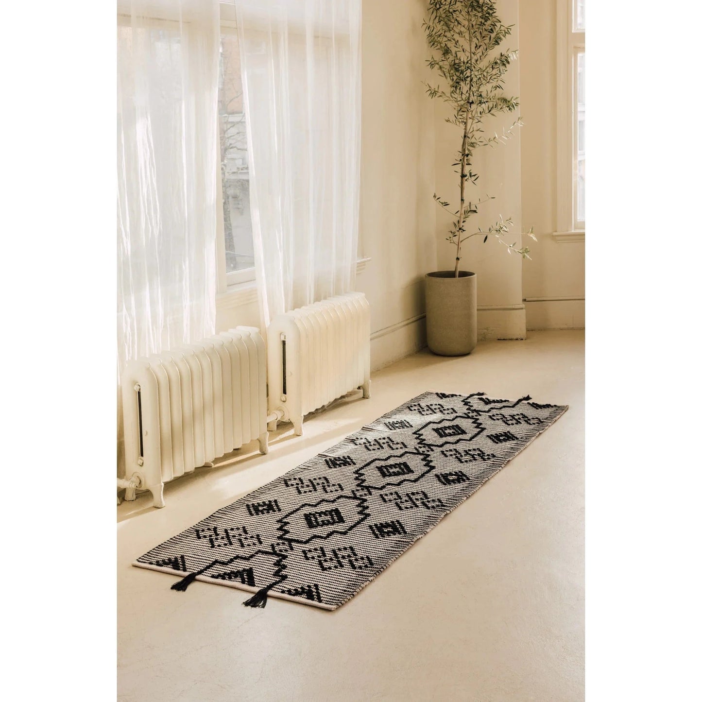 Cotton Hallway Runner Trace | prettycleanshop