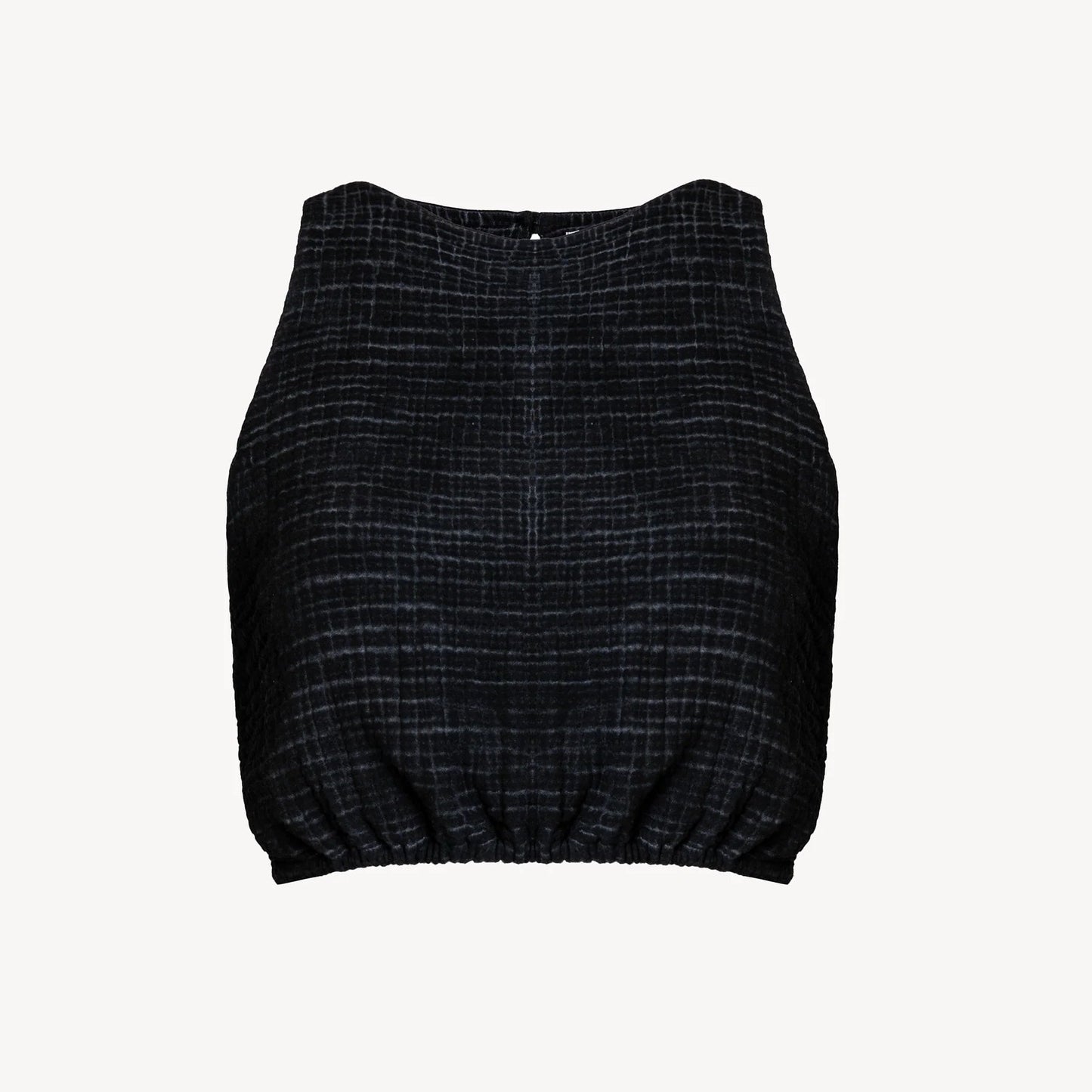 Crinkle Cotton Keyhole Tank Top - One Size - by Pokoloko