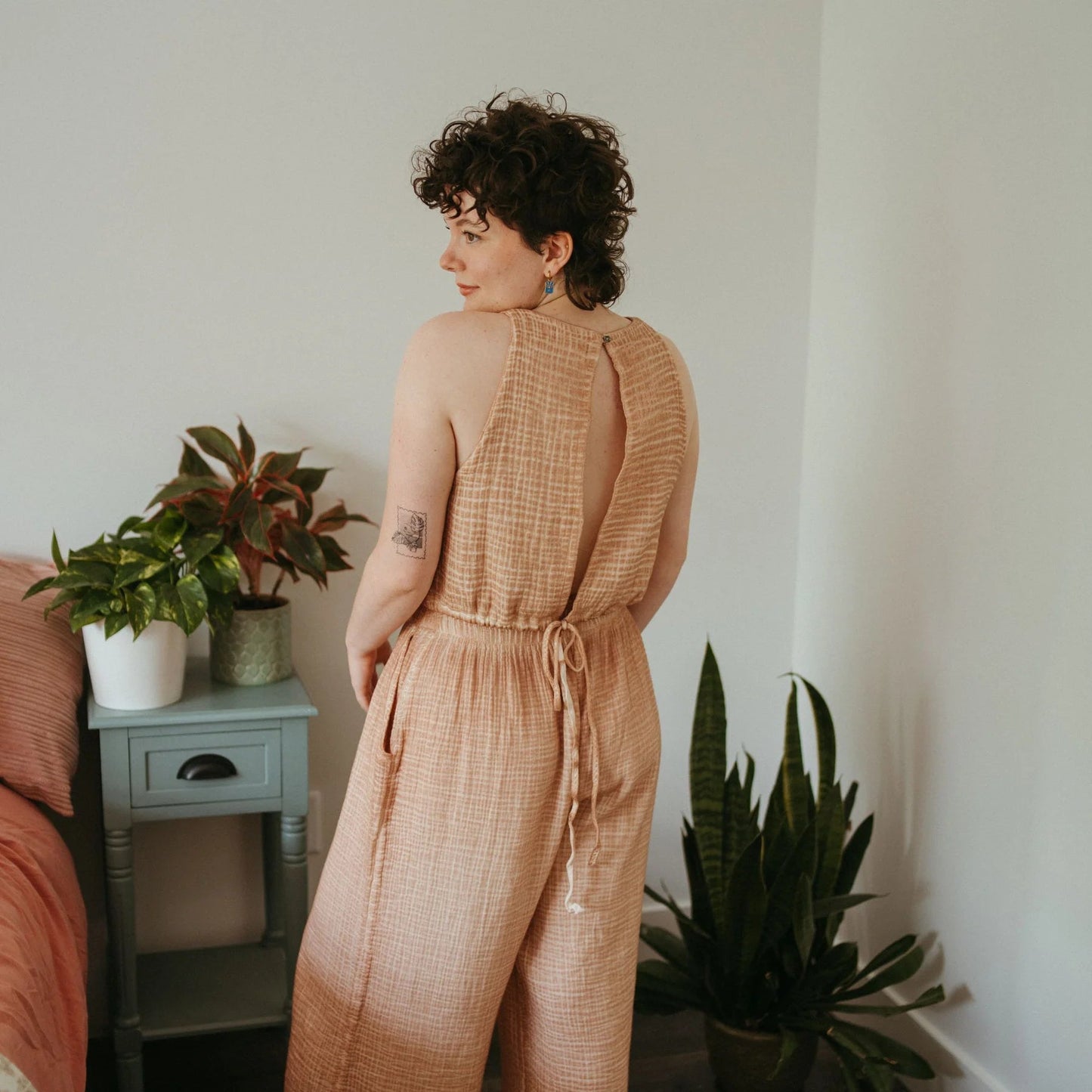 Crinkle Palazzo Pants - One Size