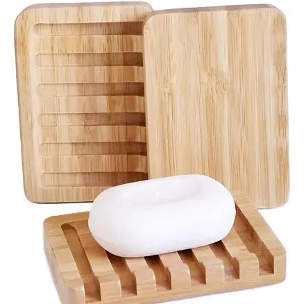 Soap Dish - Bamboo Self Draining | prettycleanshop.myshopify.com