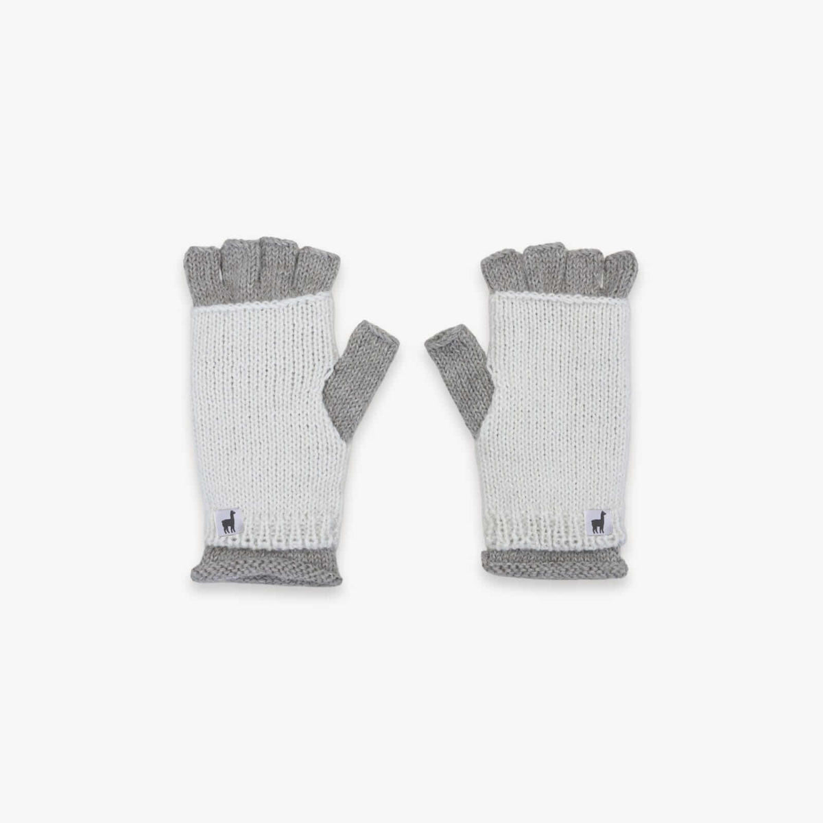 Alpaca Double Layered Fingerless Gloves-Gloves & Mittens-Pretty Clean Shop