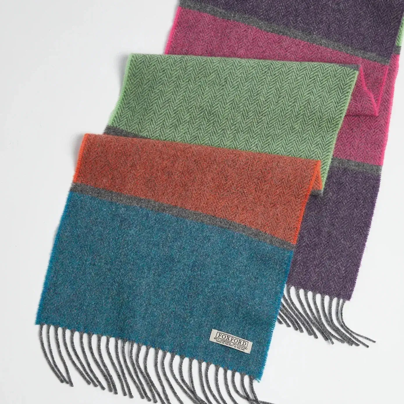 Bright Stripe Lambswool Scarf-Scarves & Shawls-Pretty Clean Shop