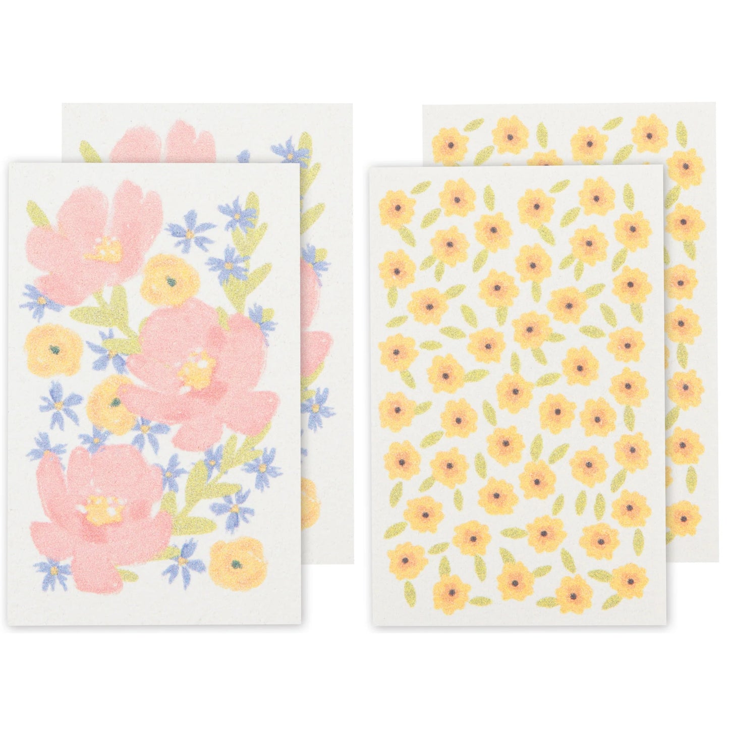 Compostable Pop Up Sponges Full Bloom - Set of 4