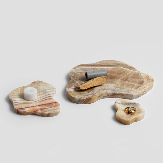 Gemstone Catchall - Cream Onyx 4"