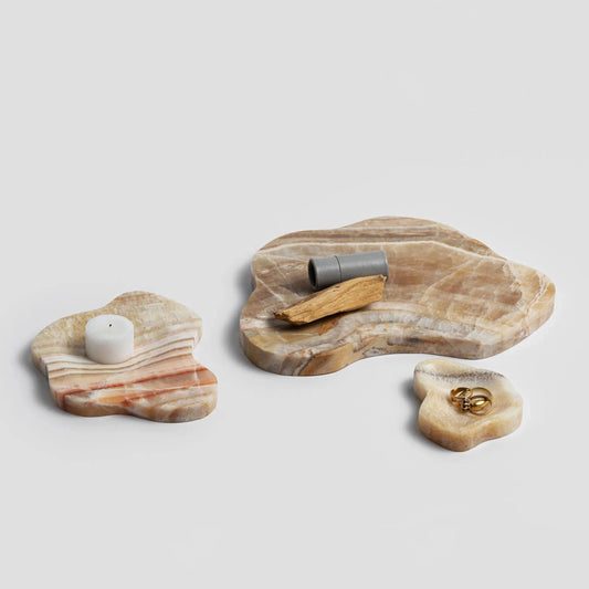 Gemstone Catchall - Cream Onyx 4"