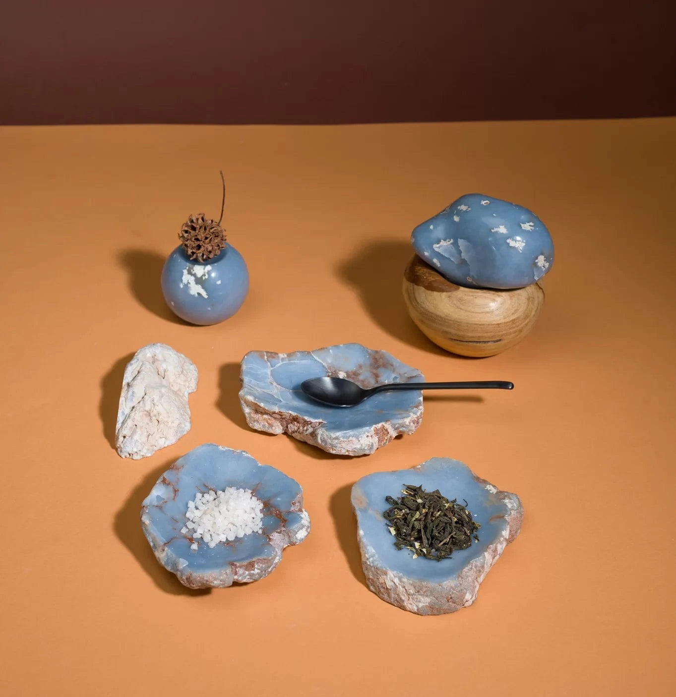 Gemstone Massager & Jewel Box - Blue Angelite | prettycleanshop