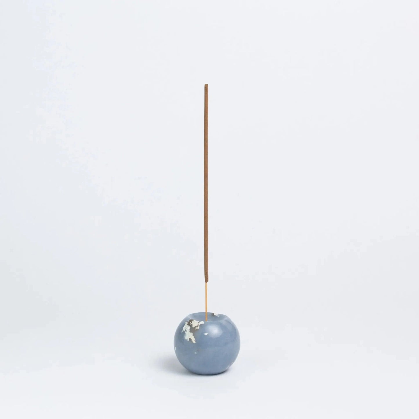 Gemstone Waxing Moon Incense Holder - Angelite Blue | prettycleanshop