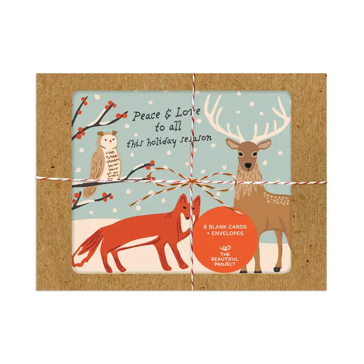 Holiday - Peace & Love to All - Wildlife (Box of 8)