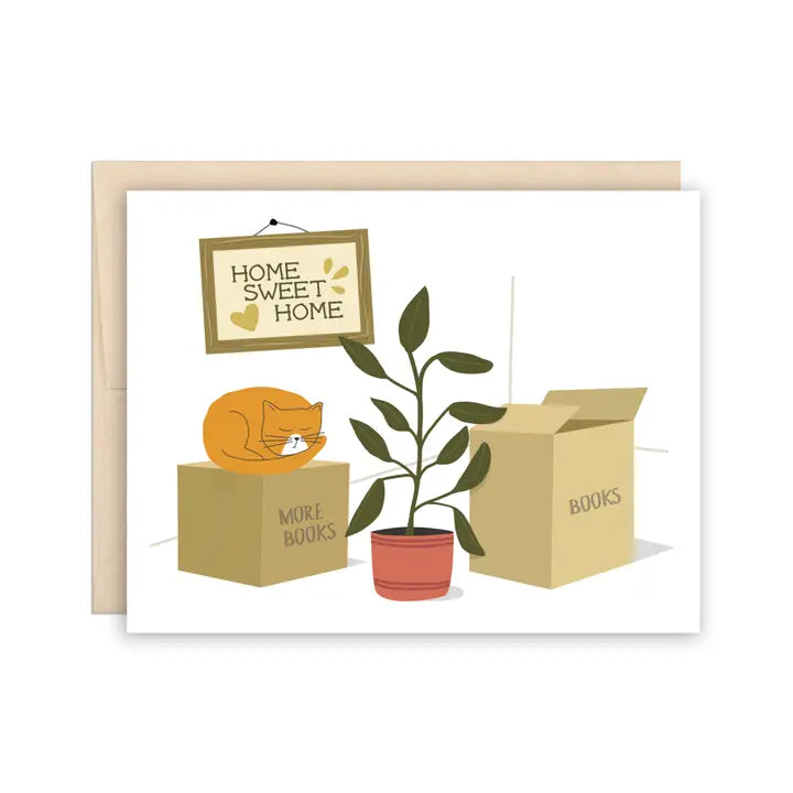 Congratulations - Home Sweet Home Sleeping Cat