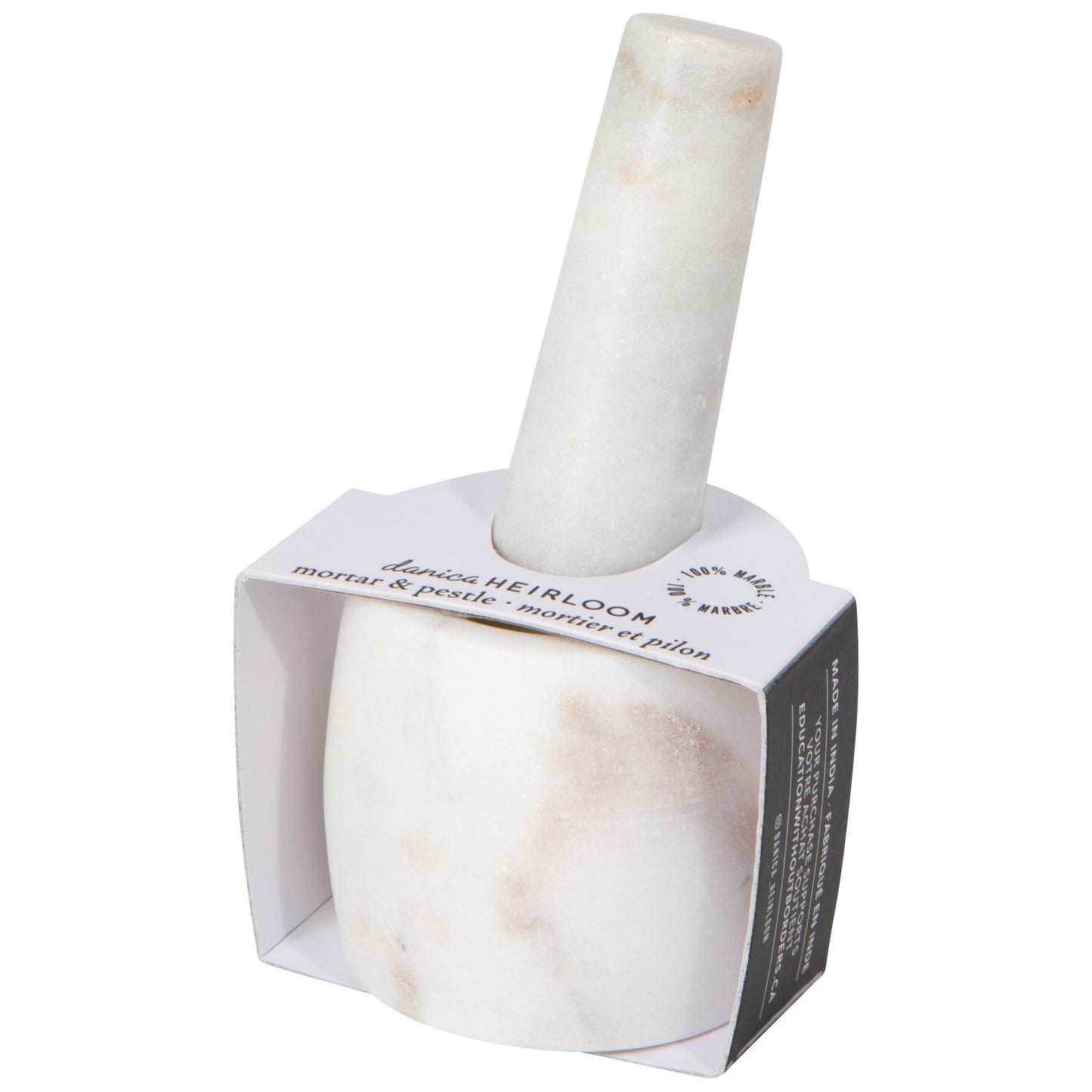 Marble Mortar & Pestle White - Small