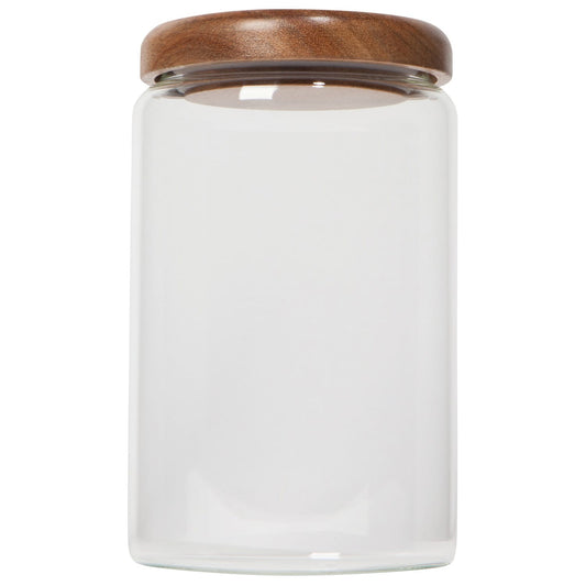 Glass Jar with Acacia wood lid - 3 Sizes | prettycleanshop.myshopify.com