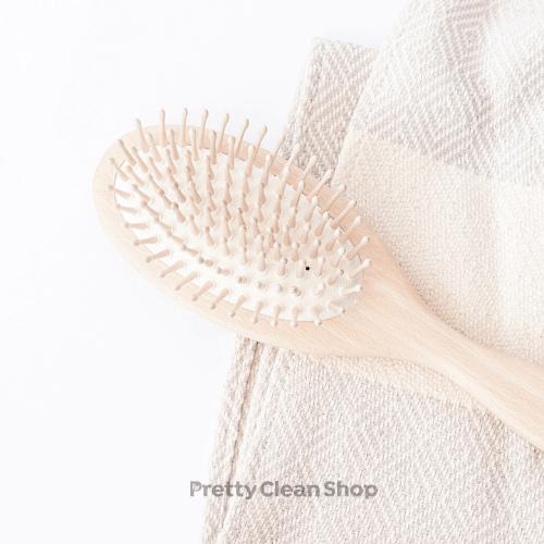 Hairbrush Oval with Wood Pegs Beechwood by Redecker